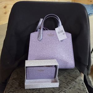 Kate spade purse & wallet tinsel glitter satchel handbag